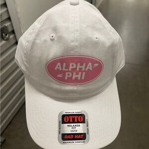OTTO White and Pink Alpha Phi Cap